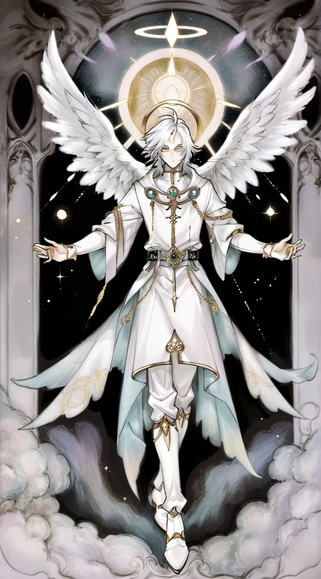 ai character: Seraphim of heaven background