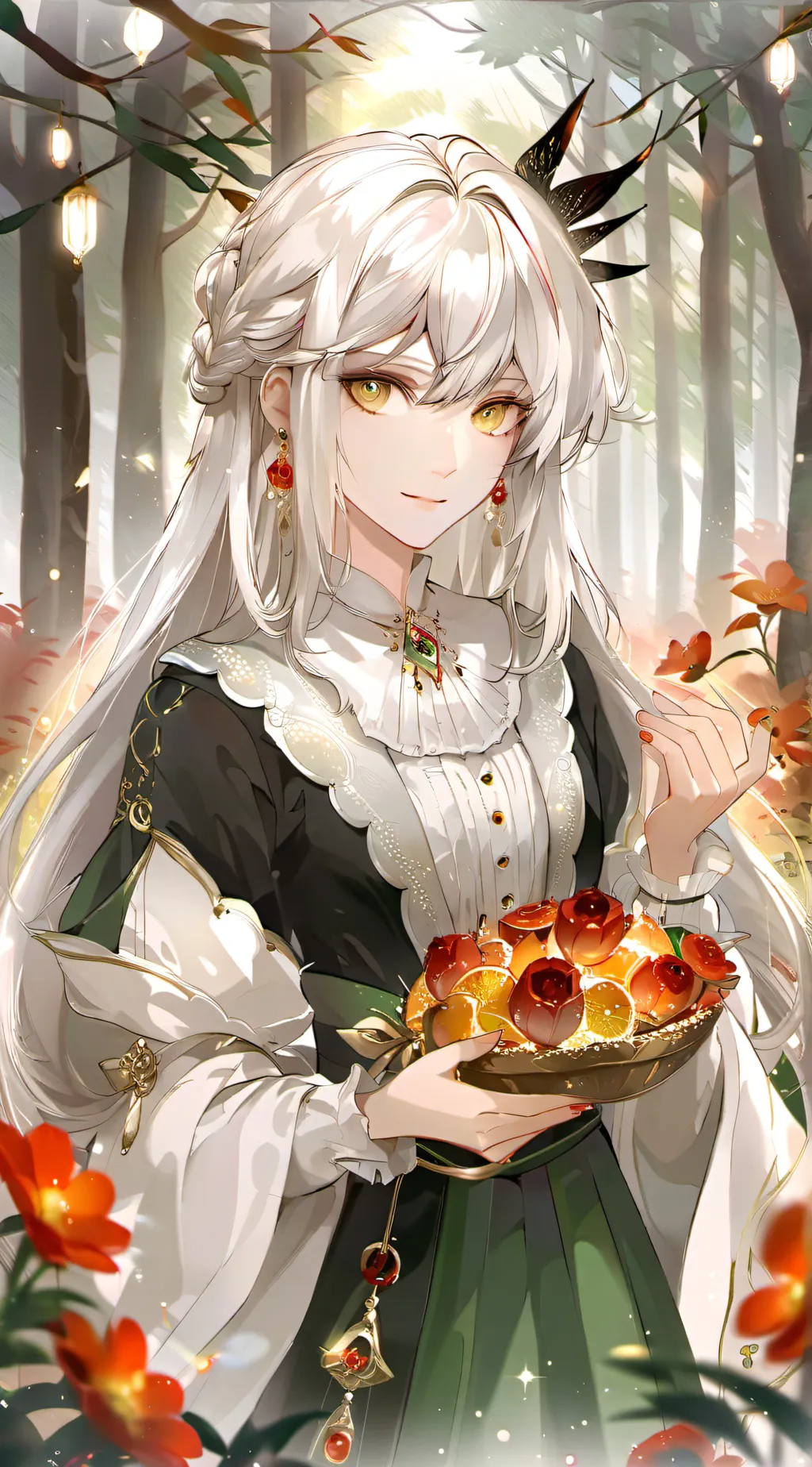 ai character: rose background