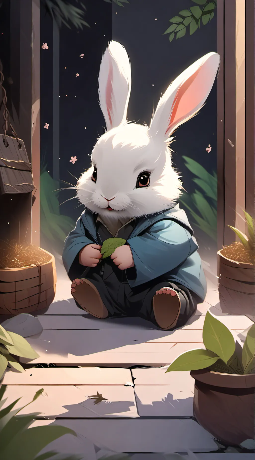 ai character: I GOT A BABY BUNNY background