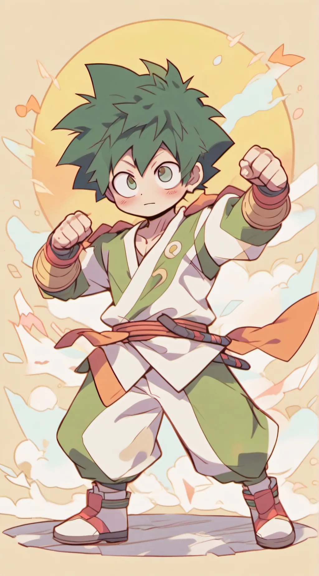 ai character: Mha find bakugo  background