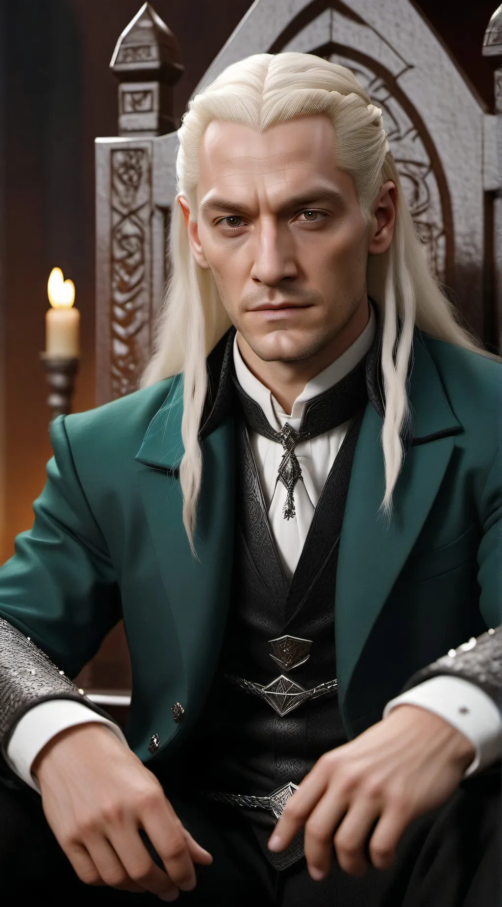 ai character: Lucius Malfoy  background