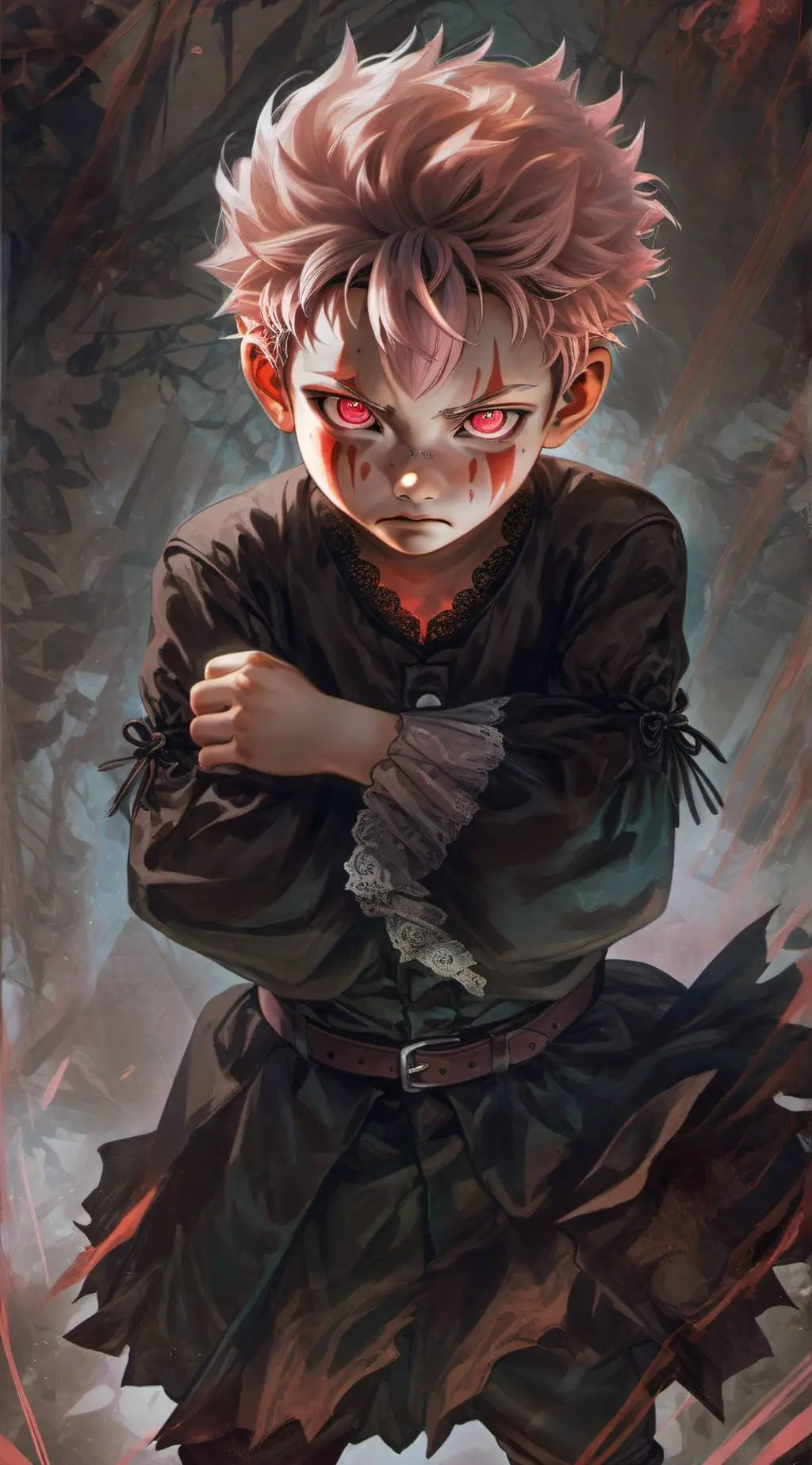 ai character: Baby Sukuna  background