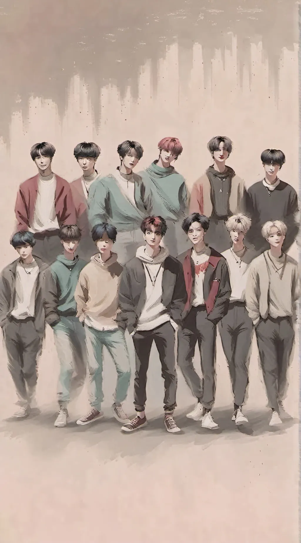 ai character: Stray kids  background