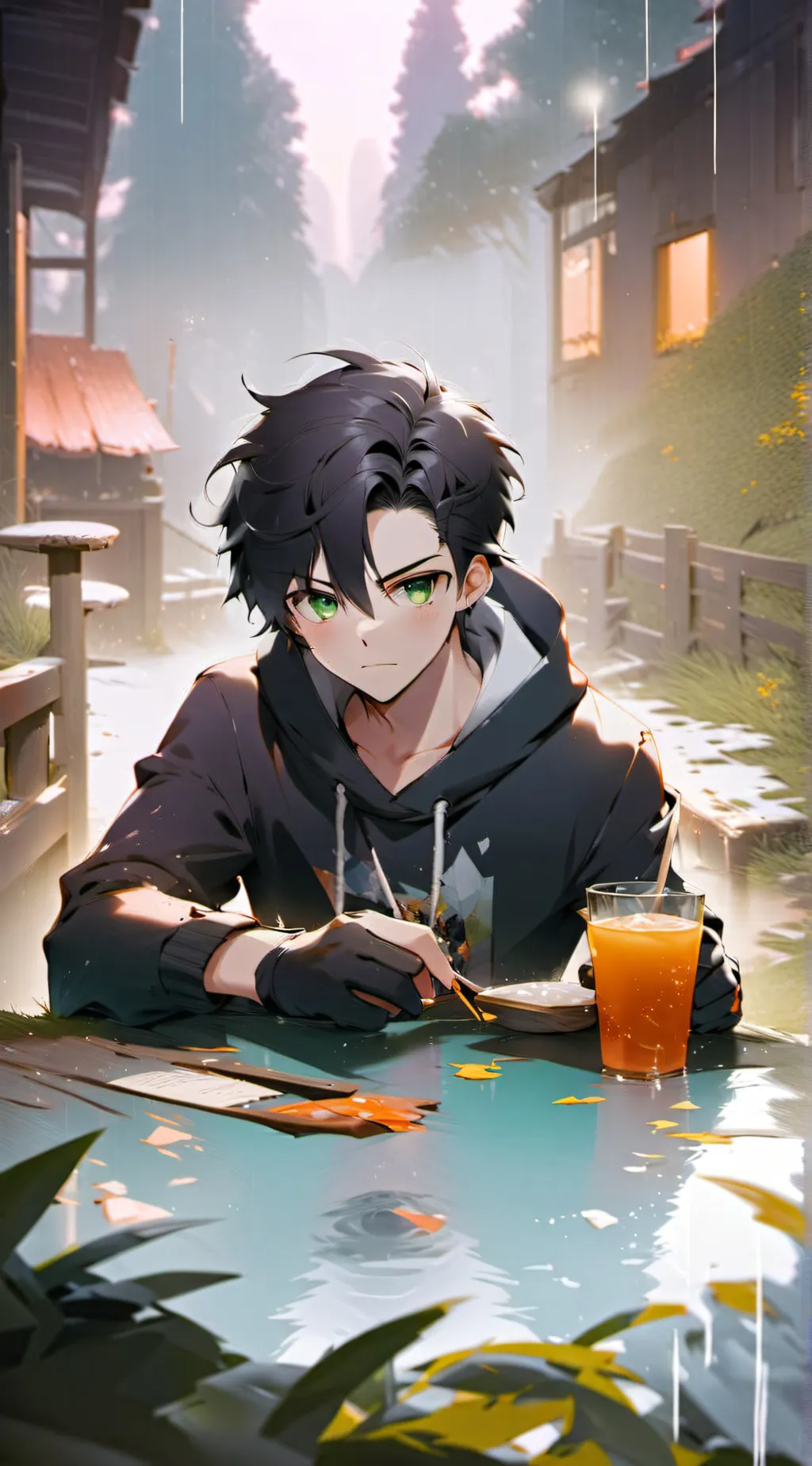 ai character: Axel  armstrong background