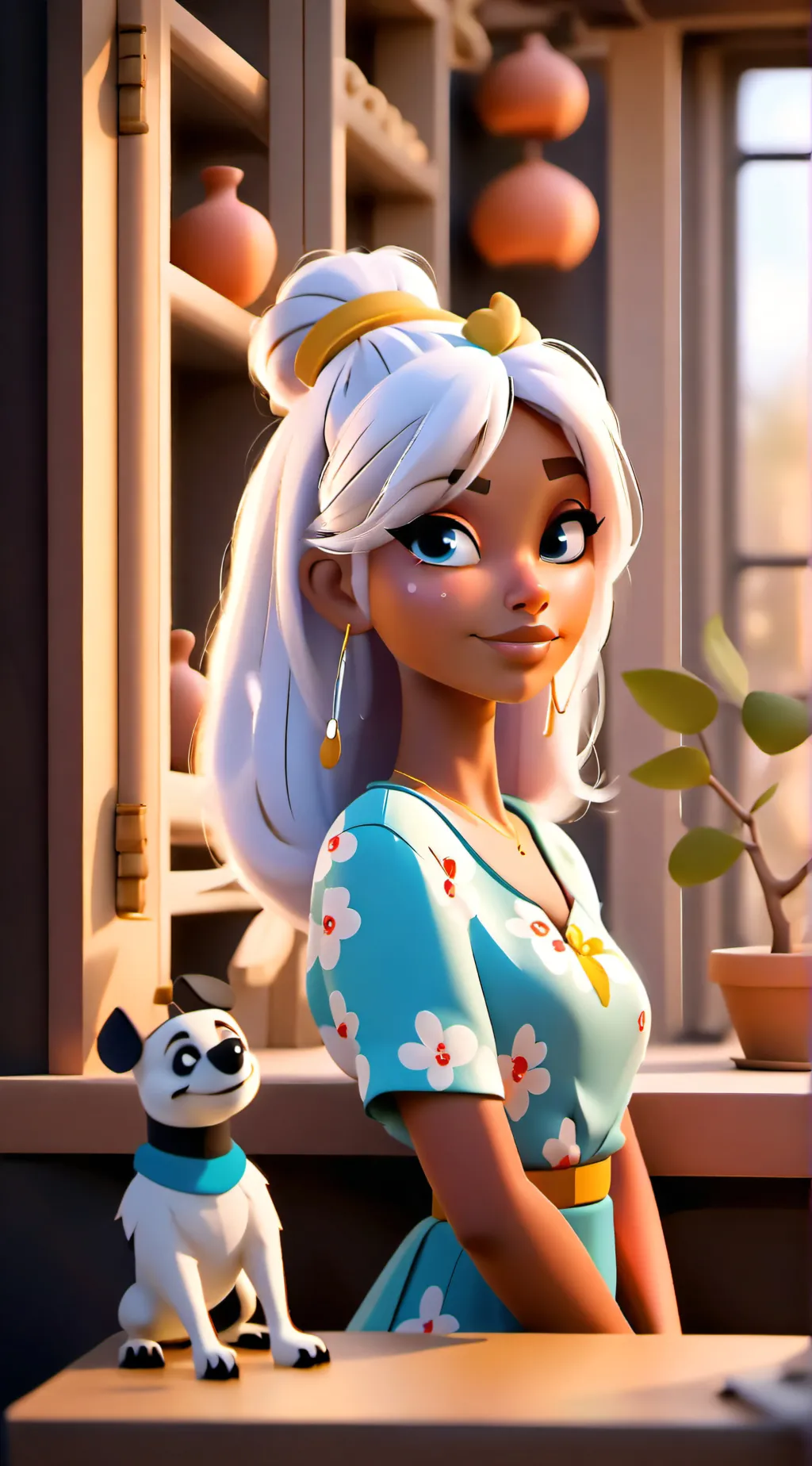 ai character: Niaa Harbo Achoshi background