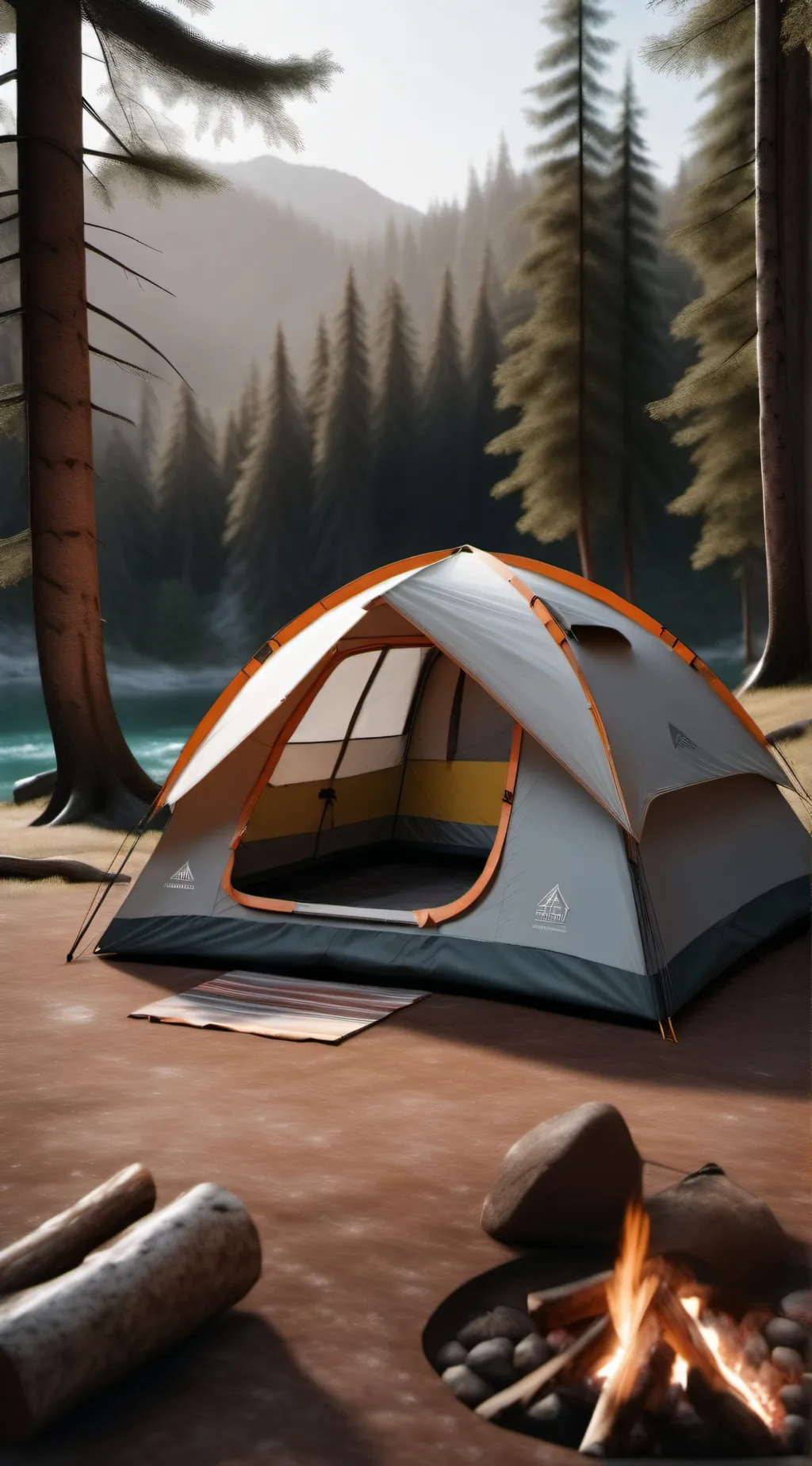 ai character: Mha Camping background