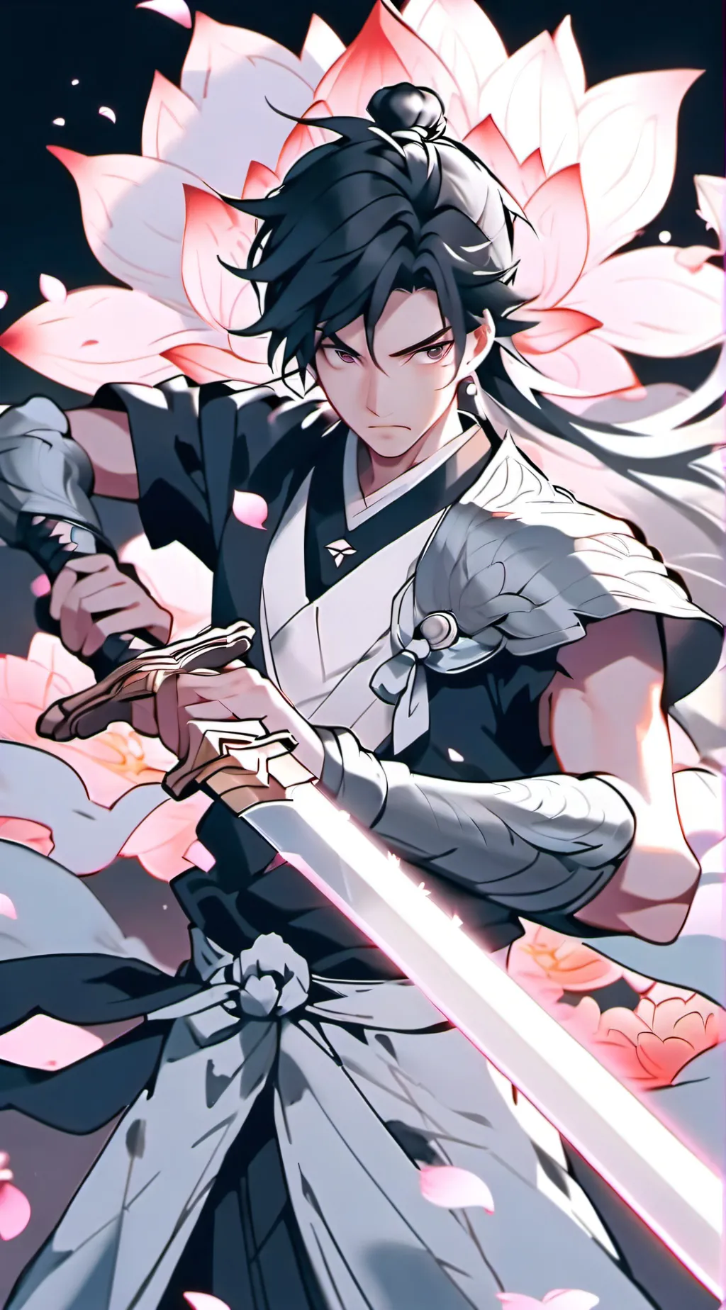 ai character: The Lotus Warrior background