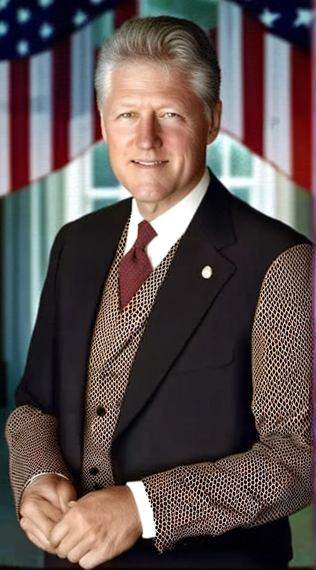 ai character: Bill Clinton  background