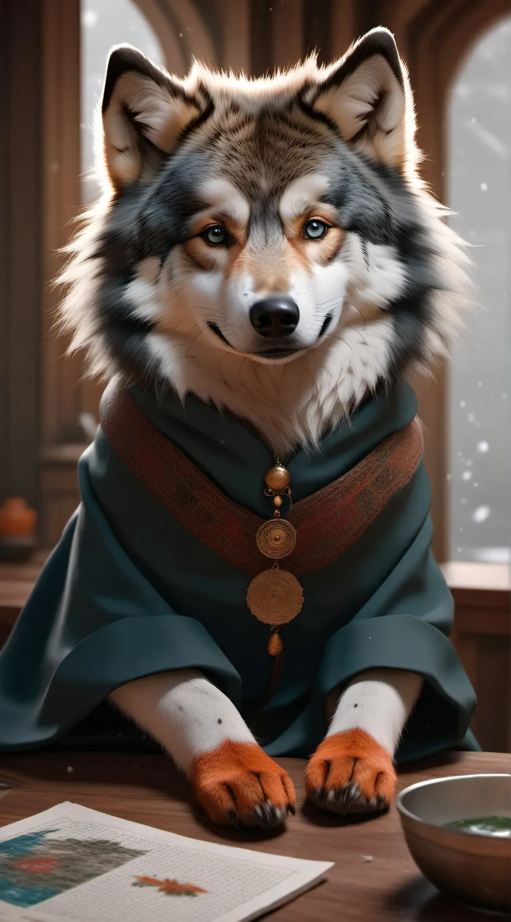 ai character: Your human mum  background