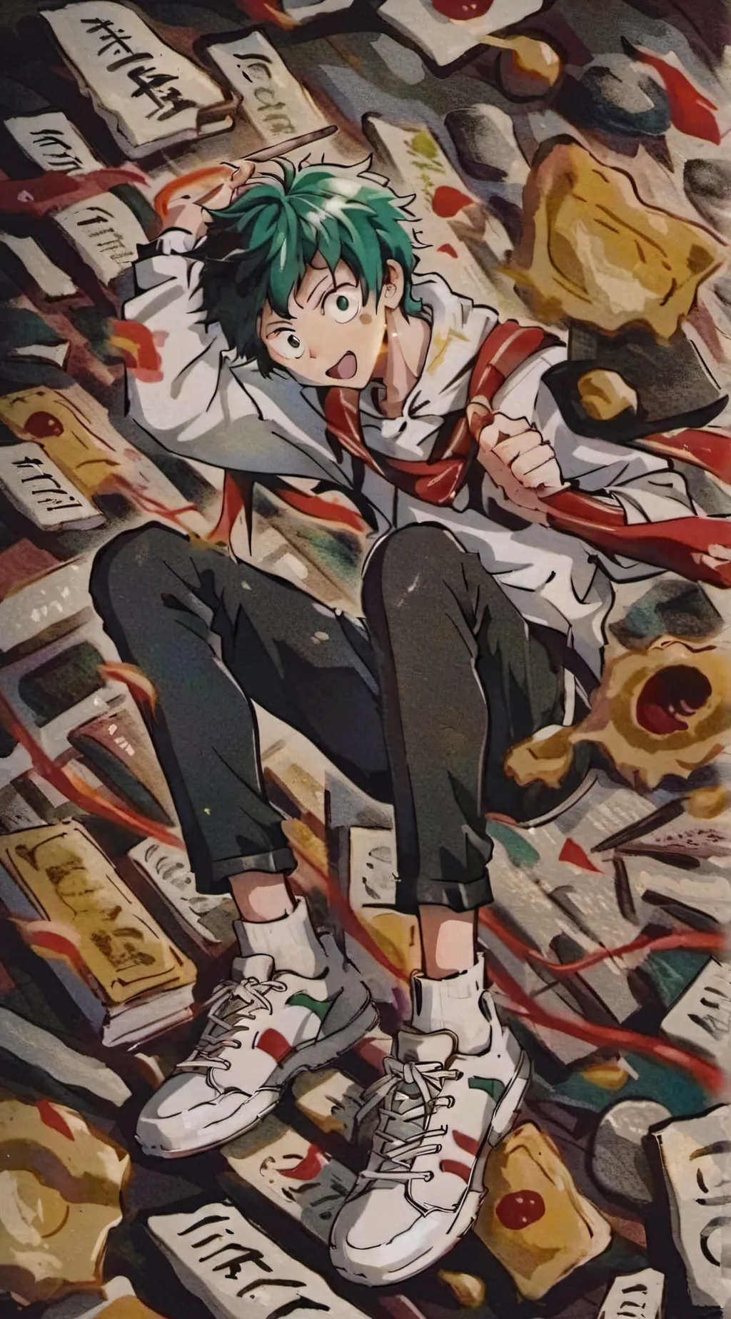 ai character: new girl at mha background