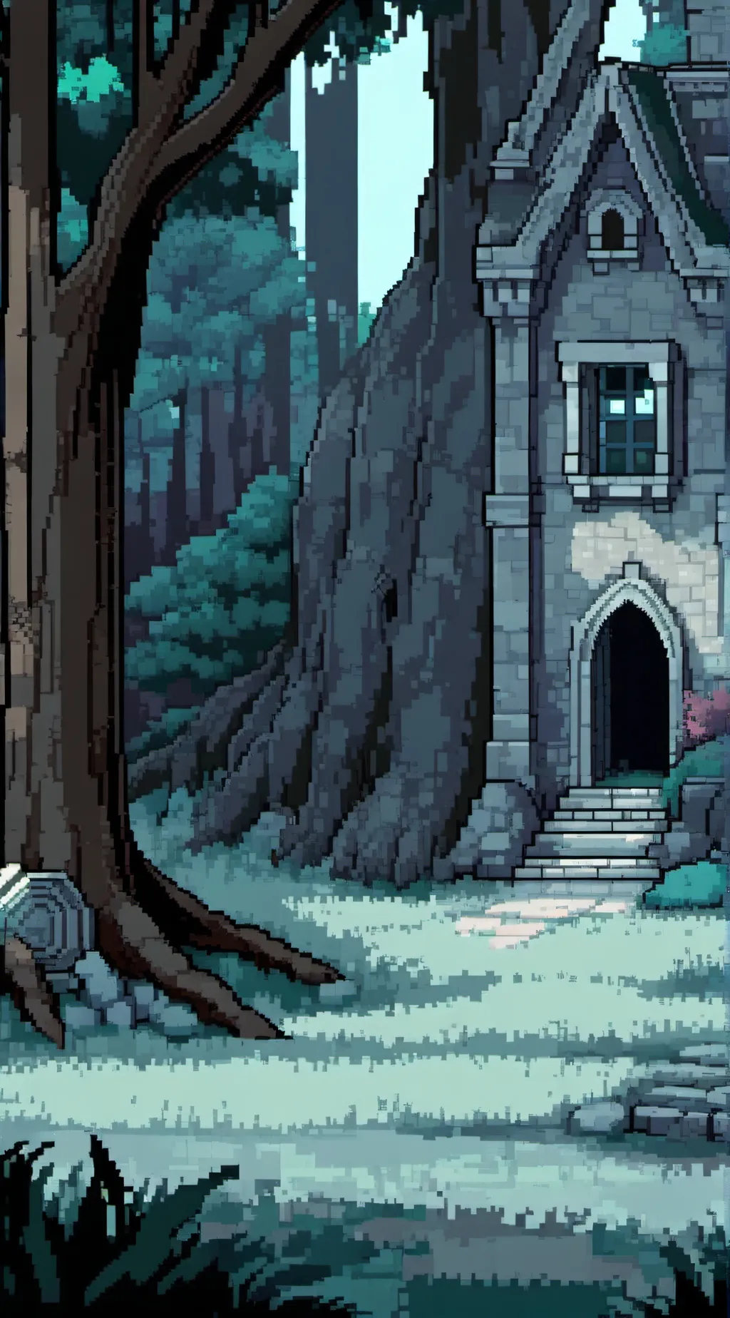 ai character: grass background