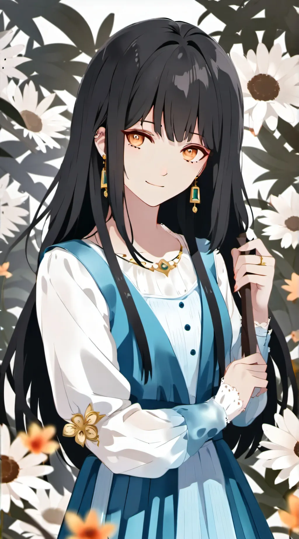 ai character: violet background