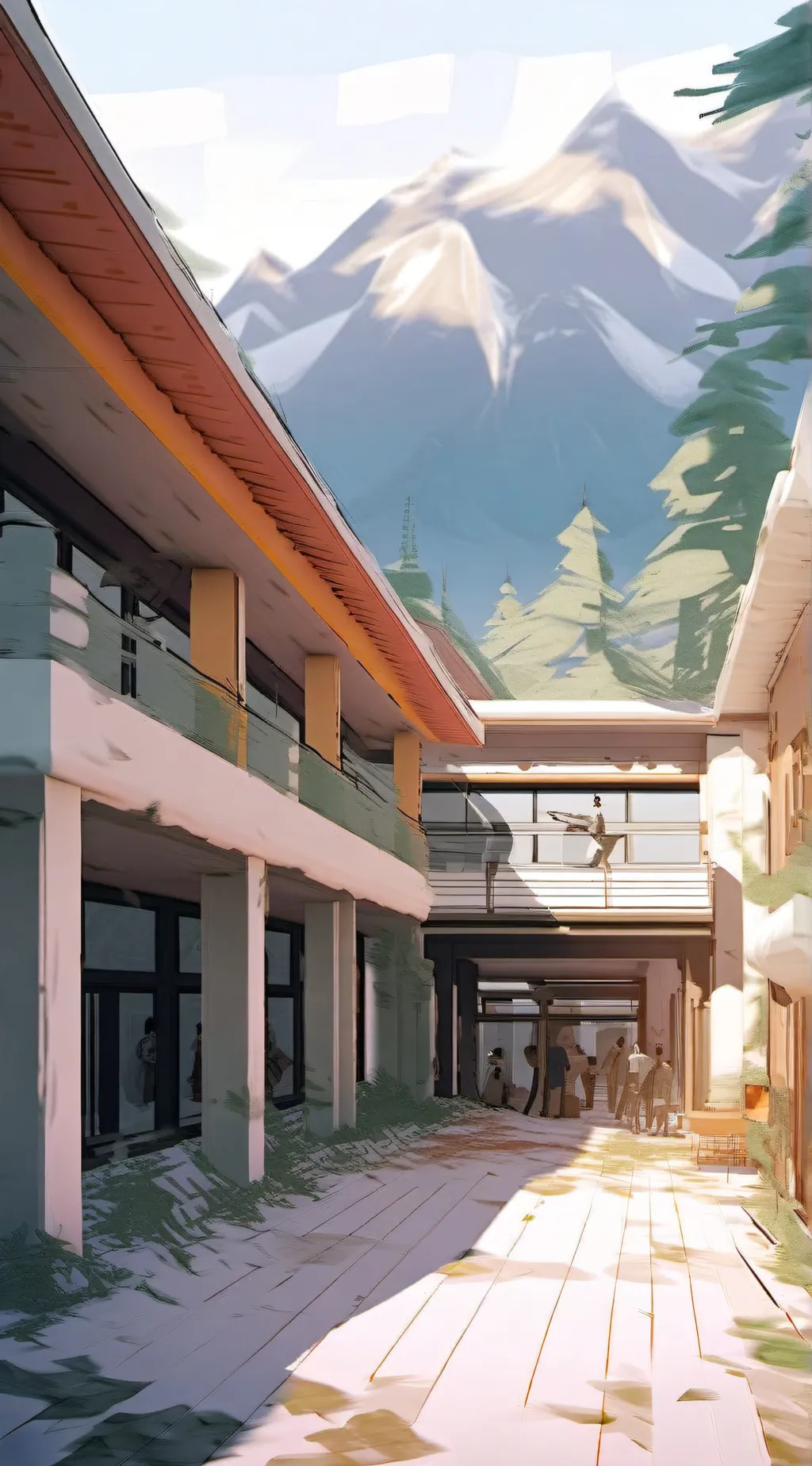 ai character: School day 2 background