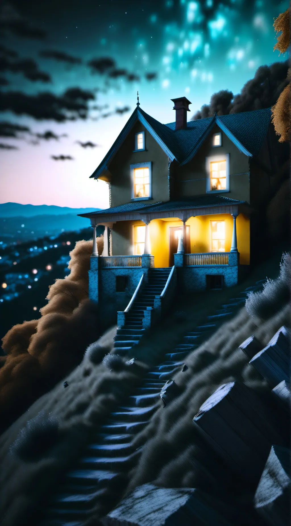 ai character: BFDI horror scene background