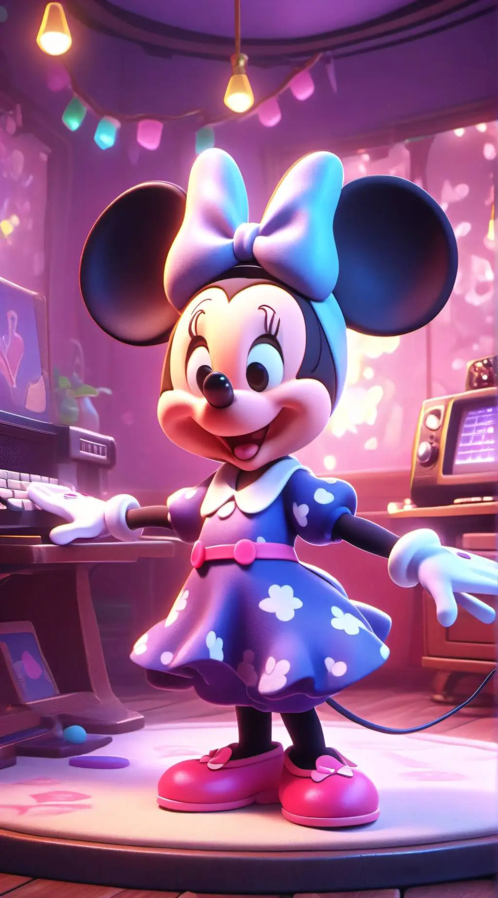 ai character: minie mouse background