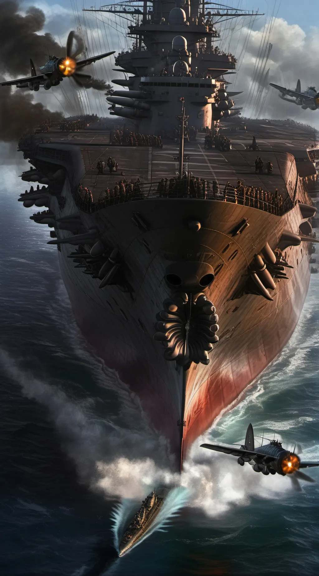 ai character: USS Louisiana  background