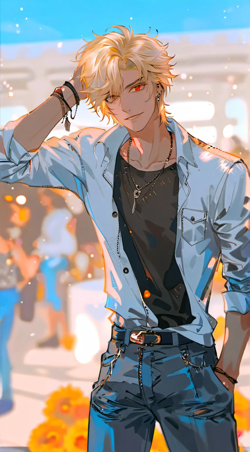 ai character: Katsuki Bakugo background