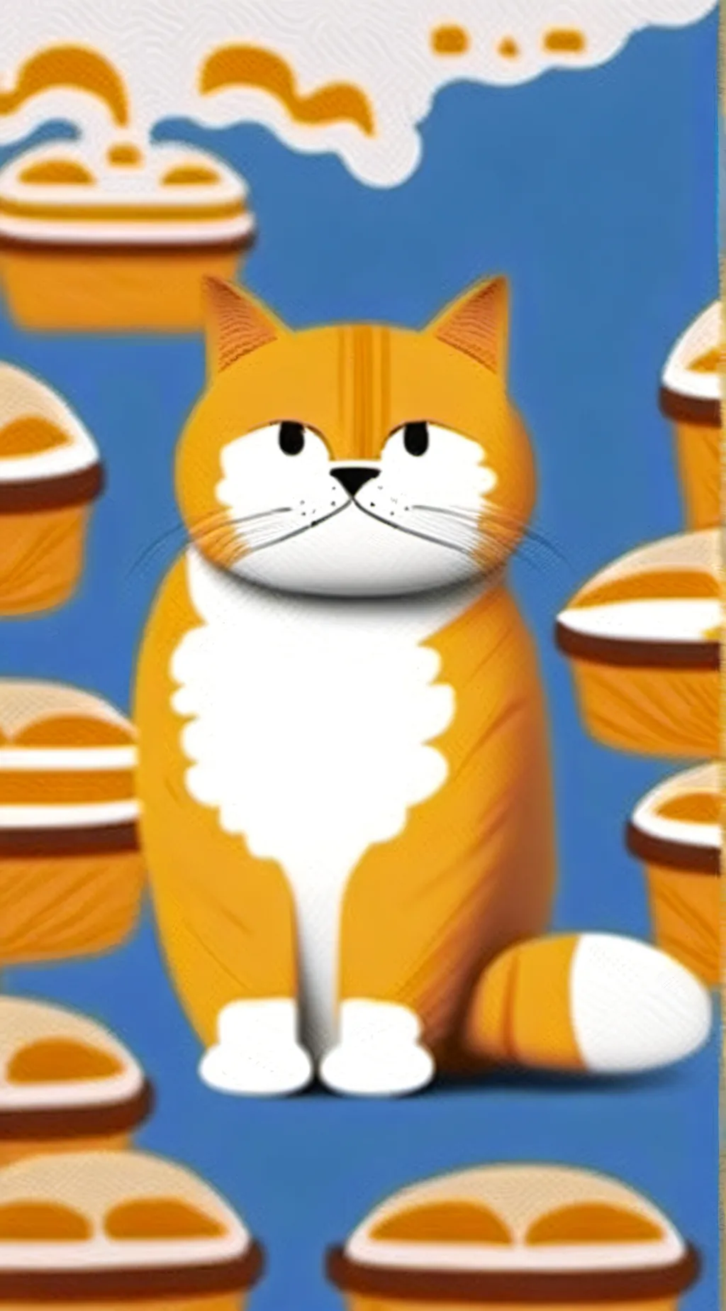 ai character: Garfield  background