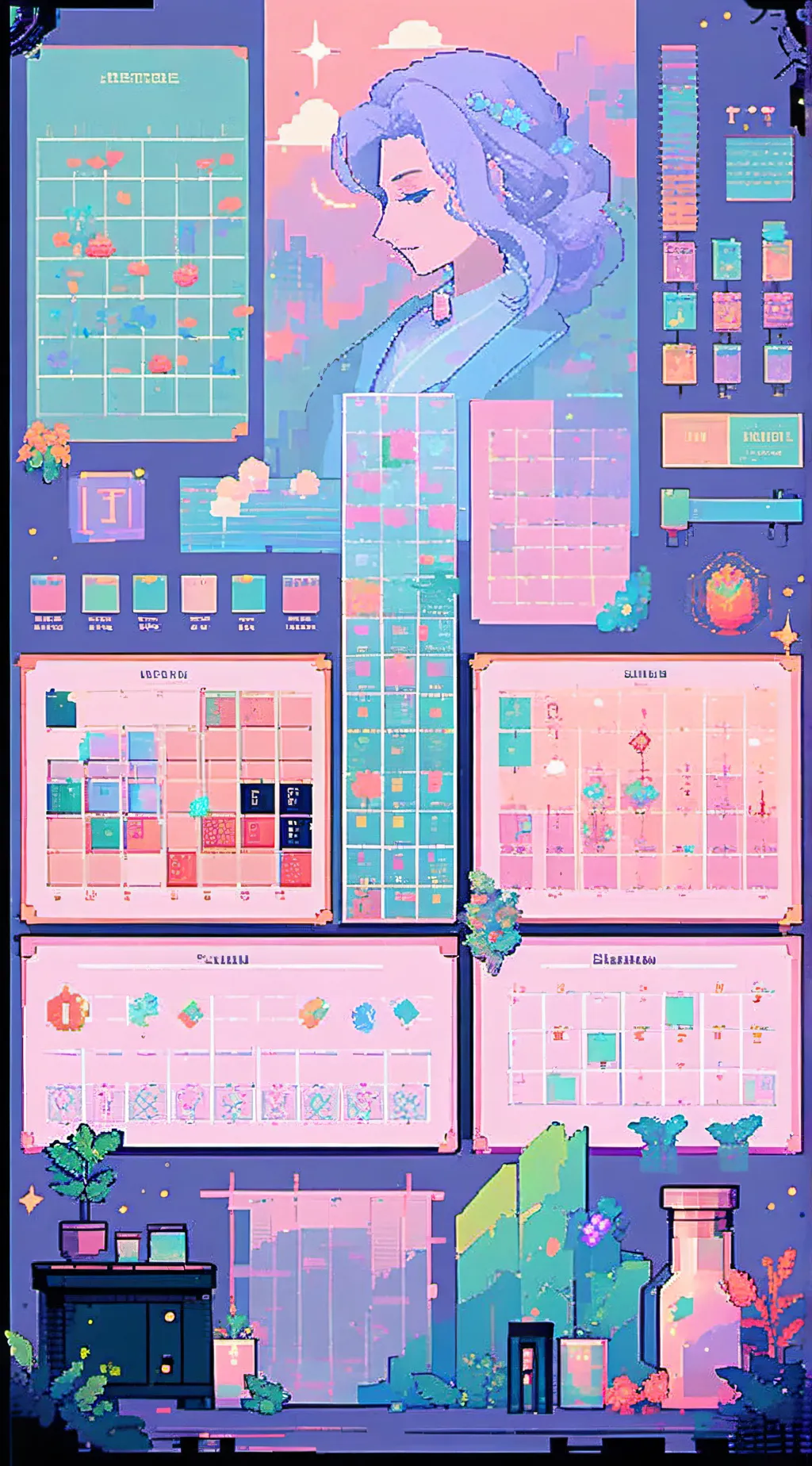 ai character: elements background