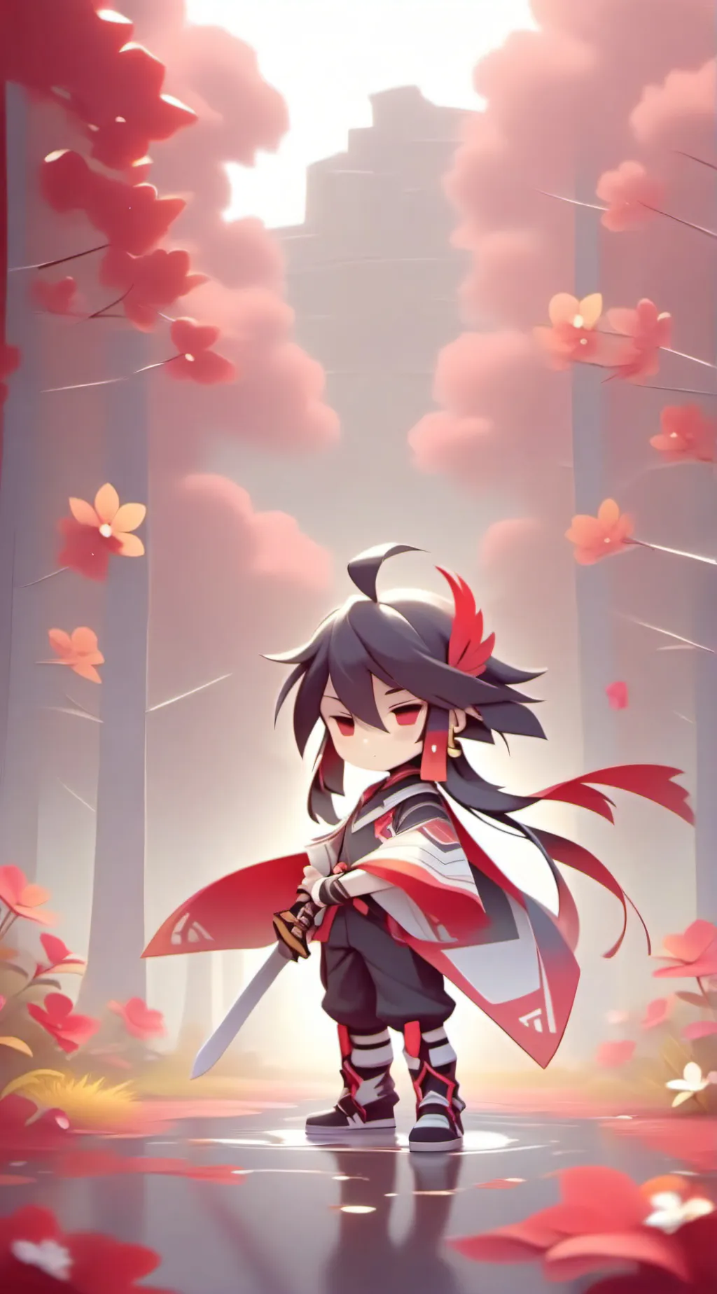 ai character: Miss bloomie  background