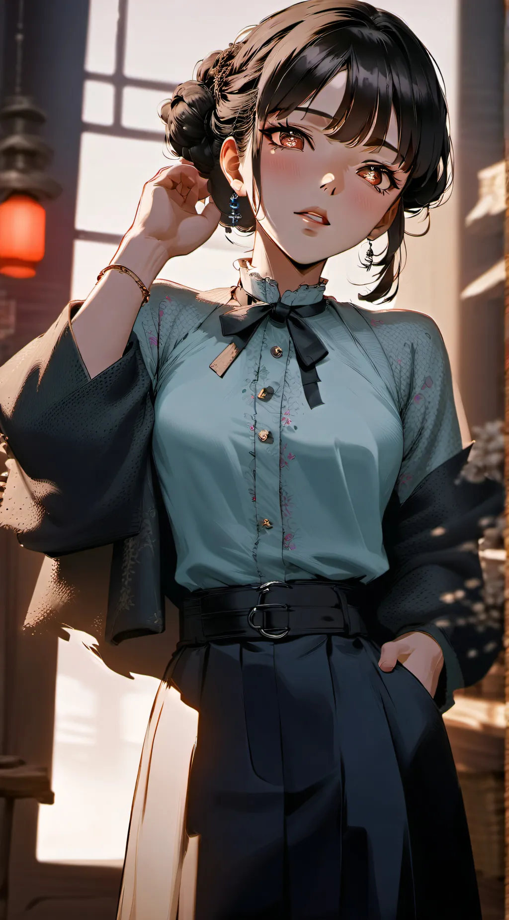 ai character: 紫凝 background