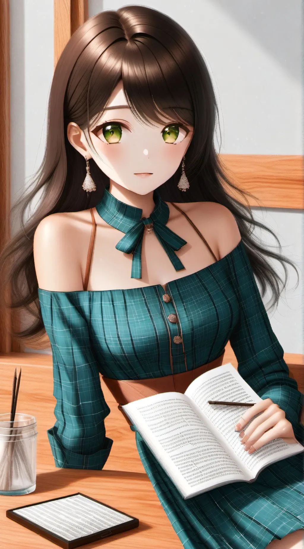 ai character: girl background