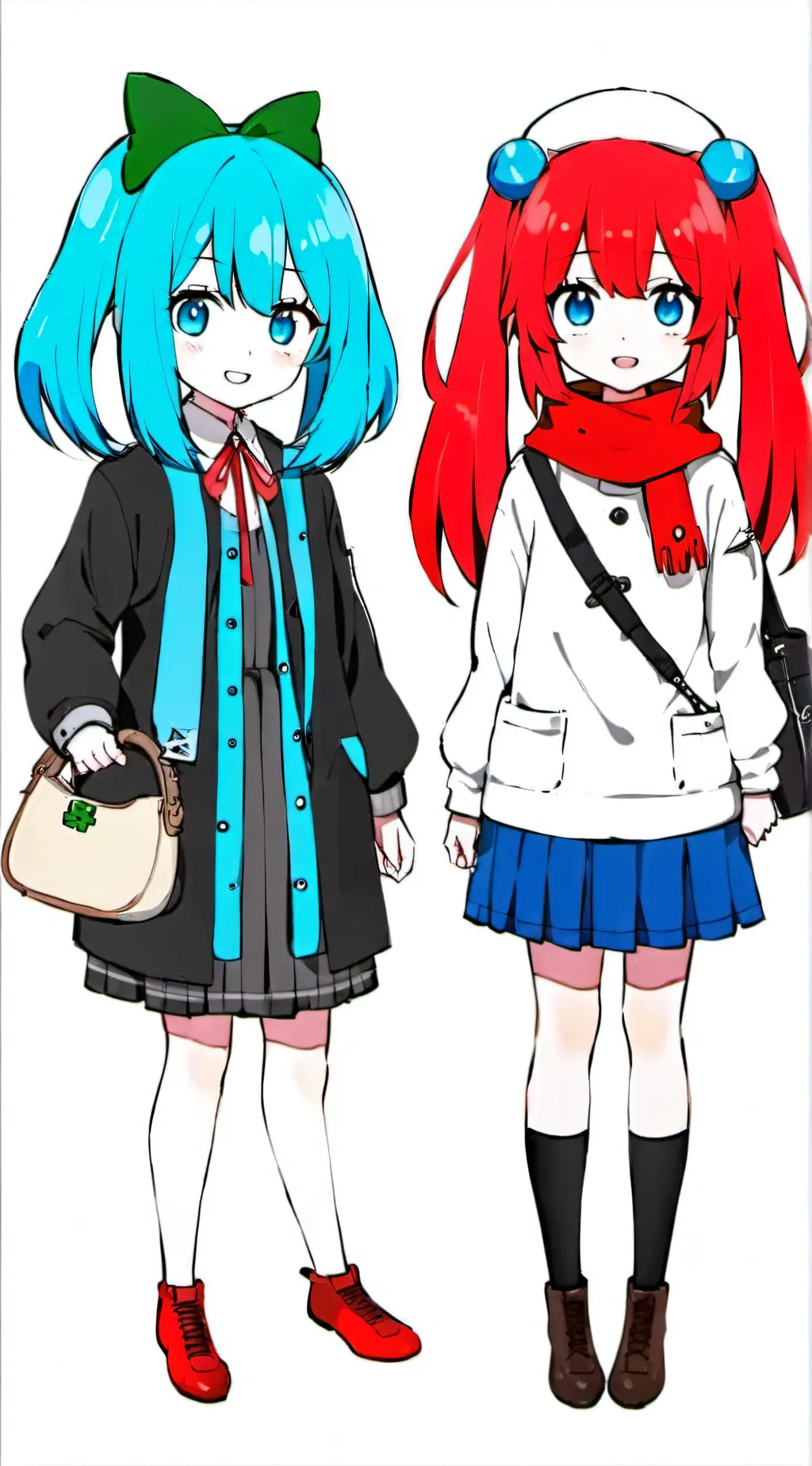 ai character: Teto And Miku care background