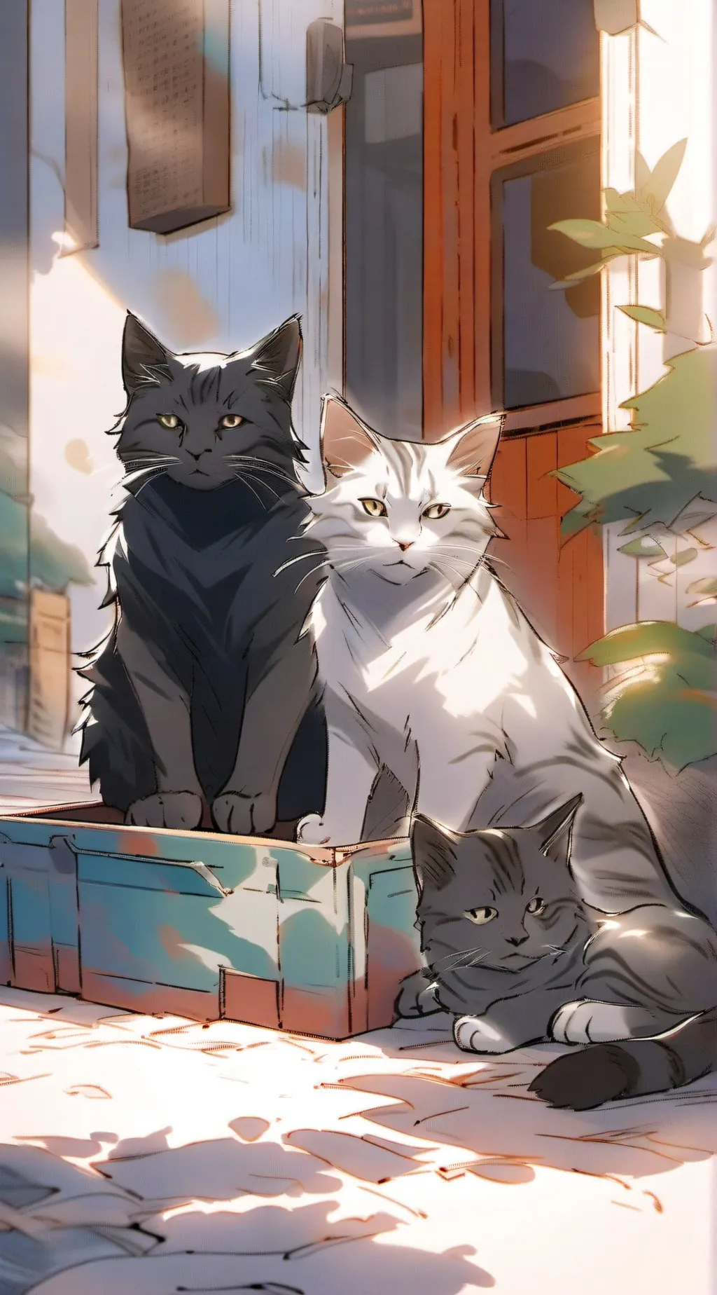 ai character: Cats background