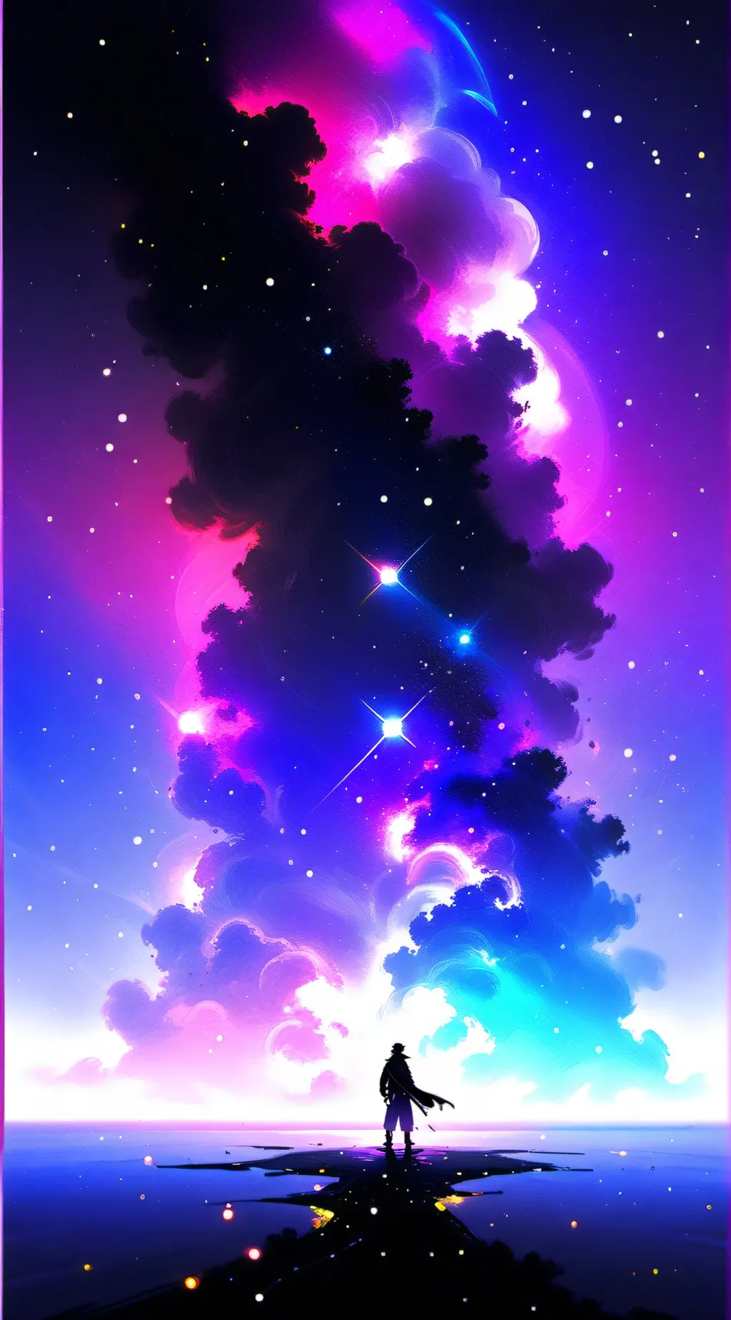 ai character: MHA goes to space background