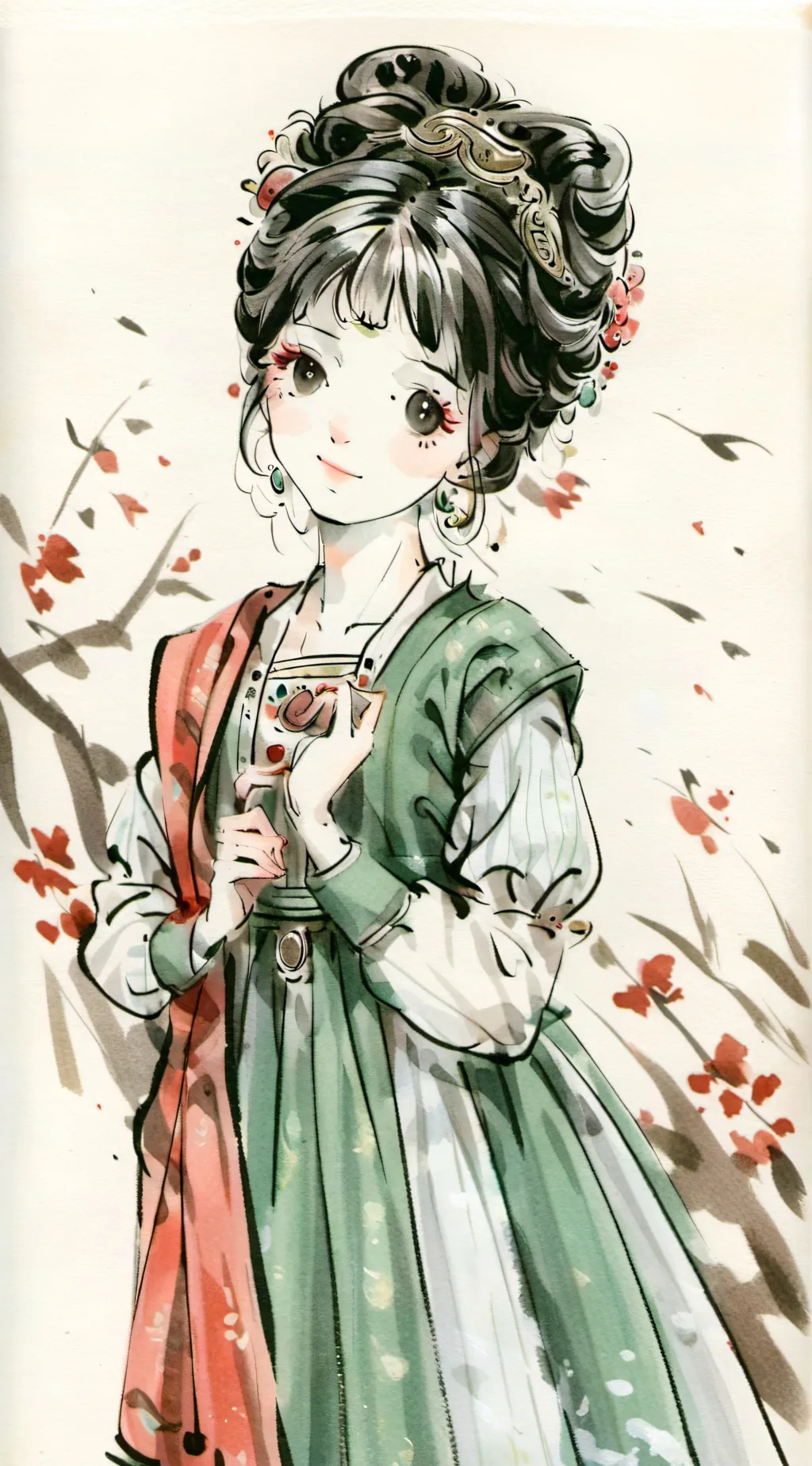 ai character: Rose background