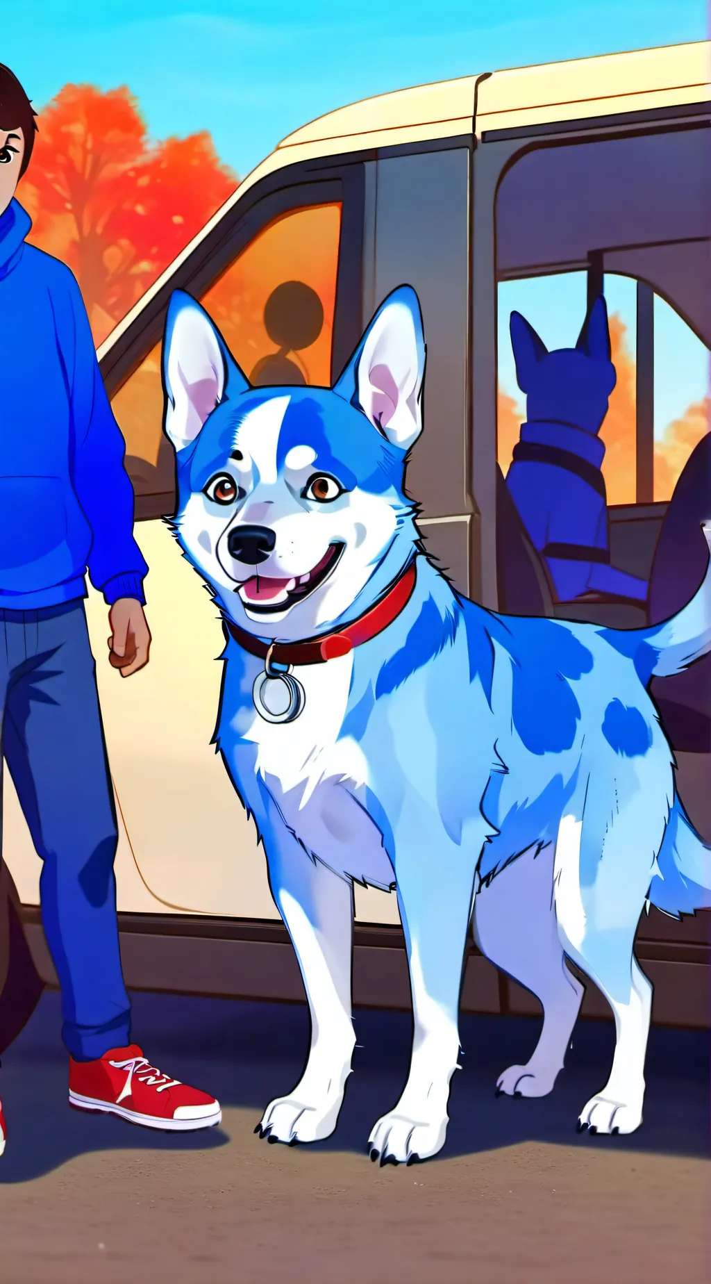 ai character: **BLUEY!** background