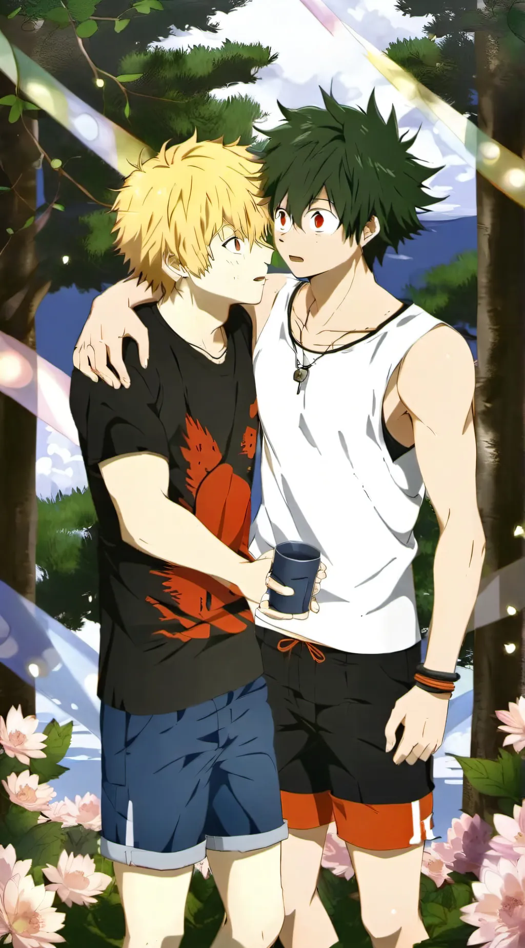 ai character: mha kiss background