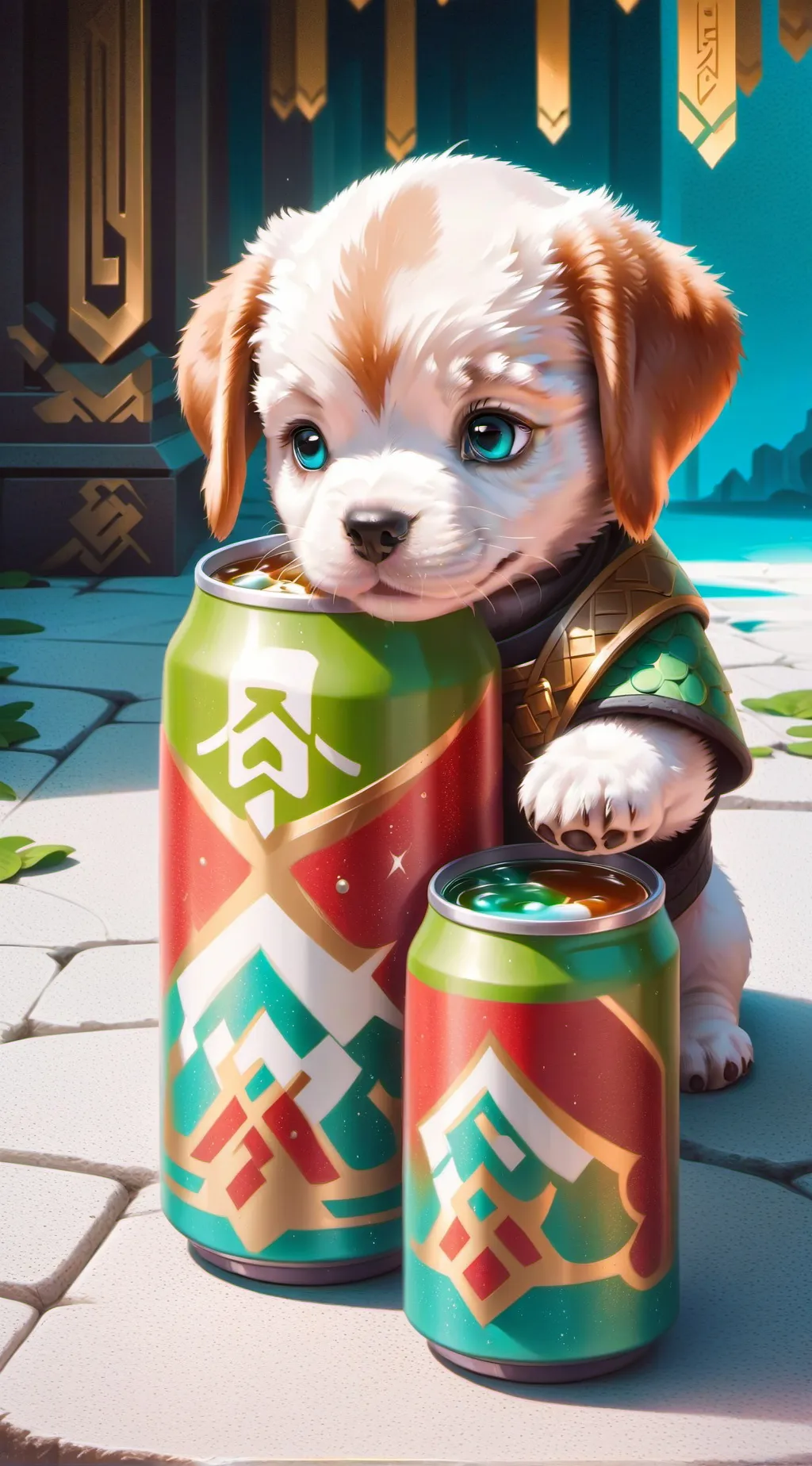 ai character: dogs background