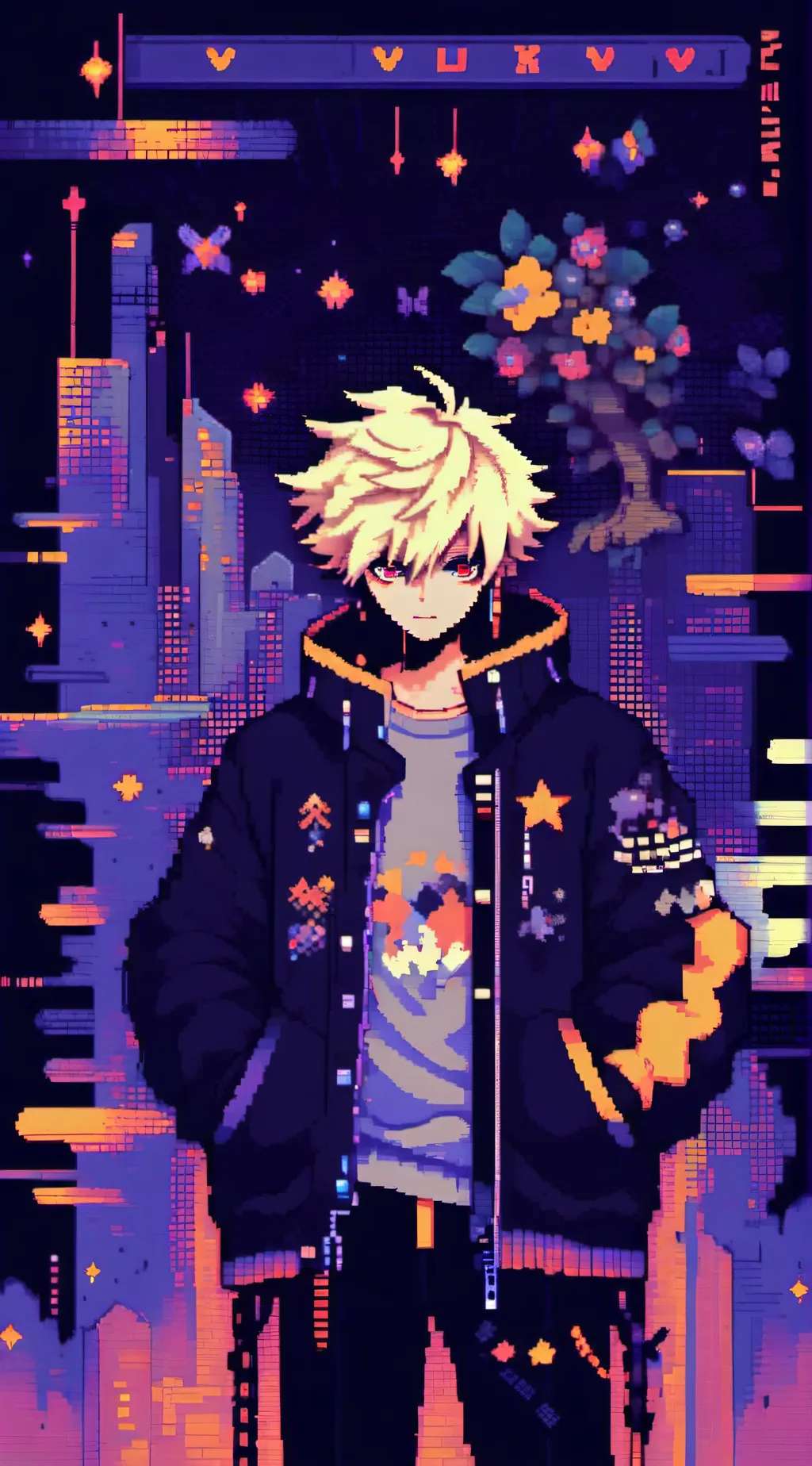 ai character: Katsuki Bakugo background