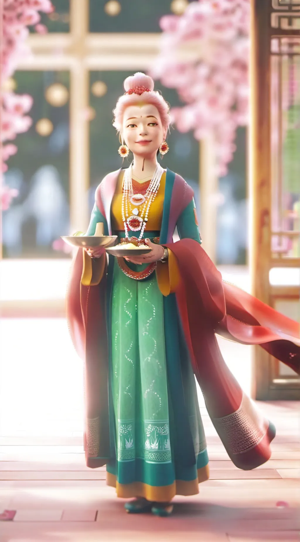 ai character: Turning red  background