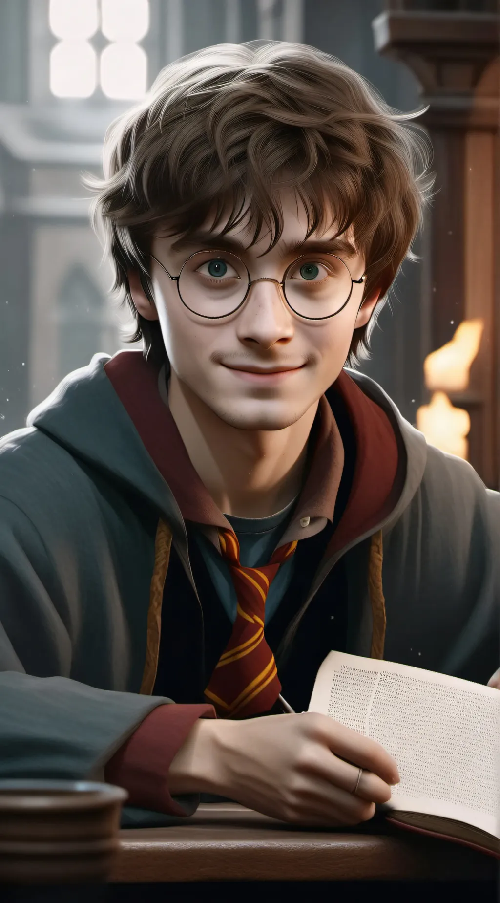 ai character: Harry Potter  background