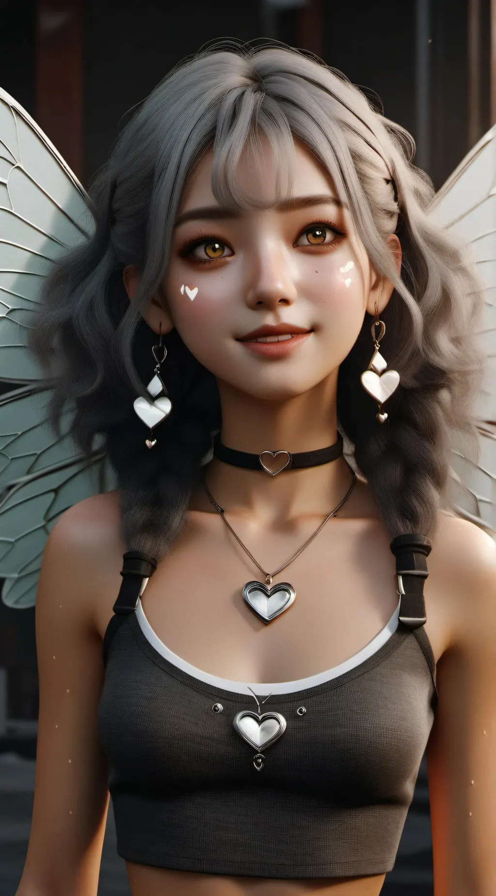 ai character: perla ,moth background