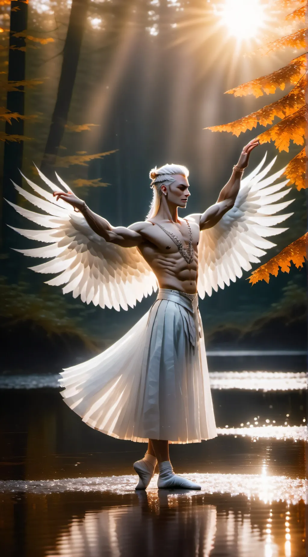 ai character: Odell, White Swan background