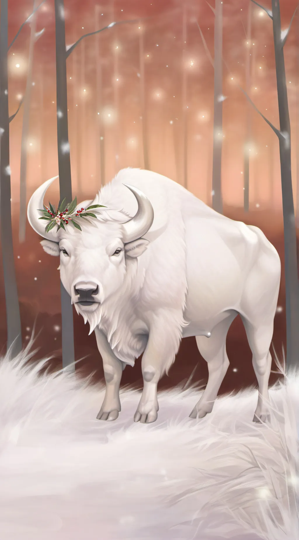 ai character: BamBam's wreath background