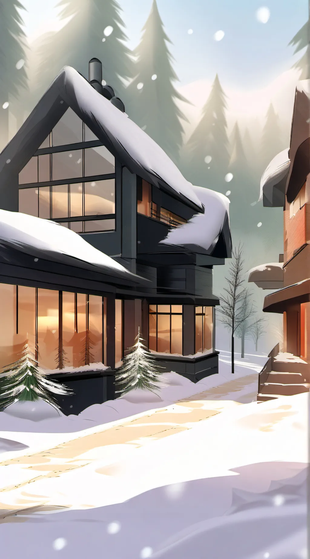 ai character: Hazbin Christmas background