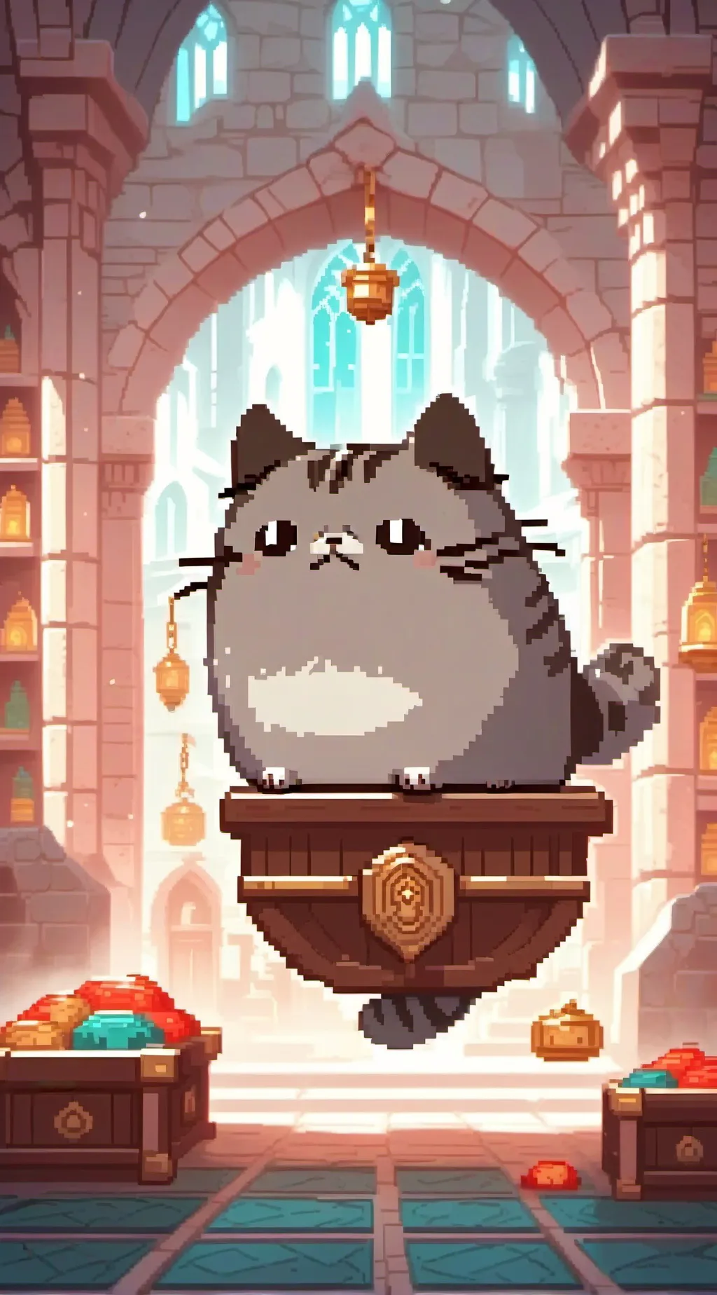 ai character: Pusheen The Cat background