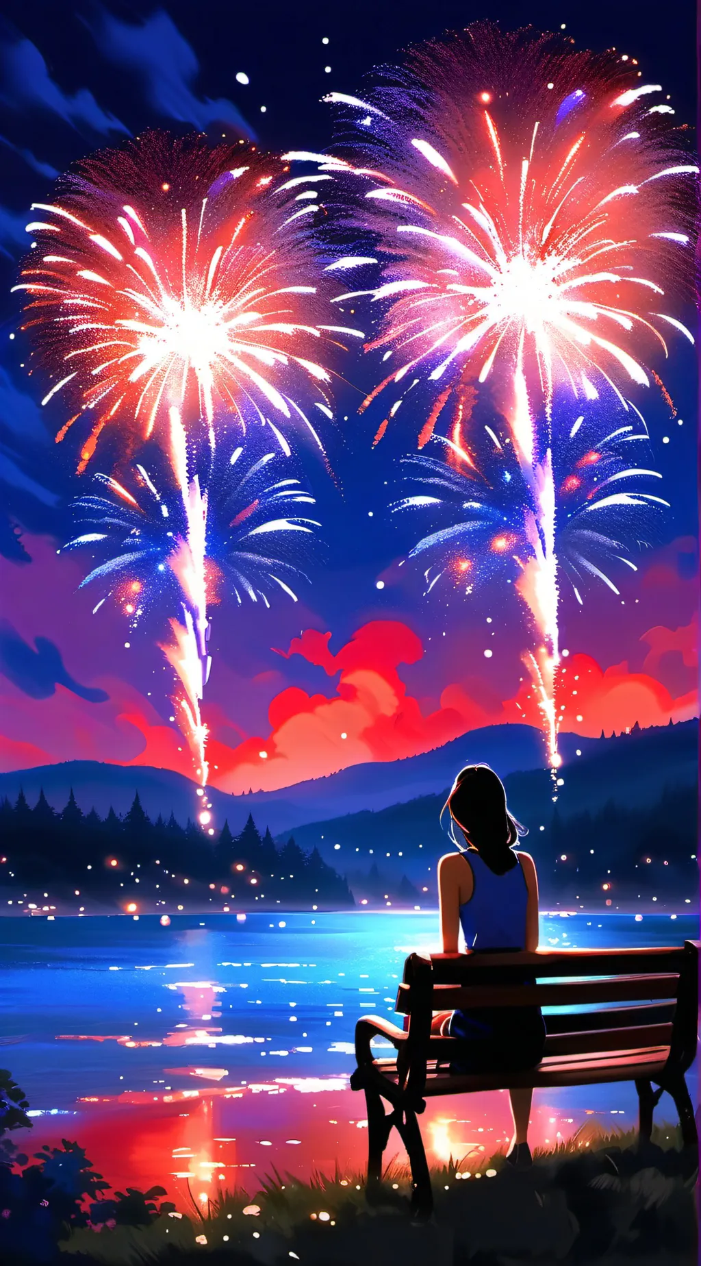 ai character: 4th of July background