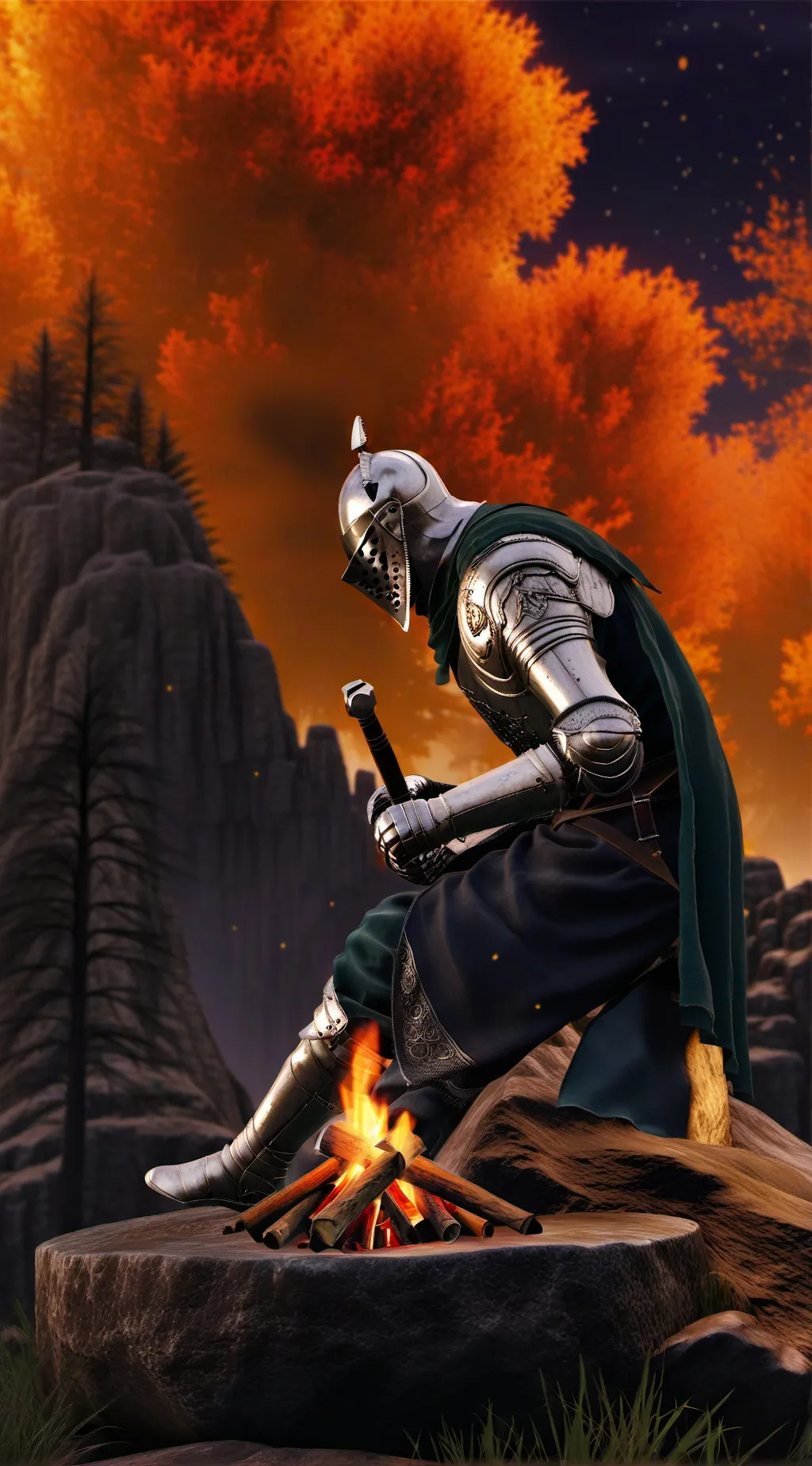 ai character: Rest here. background