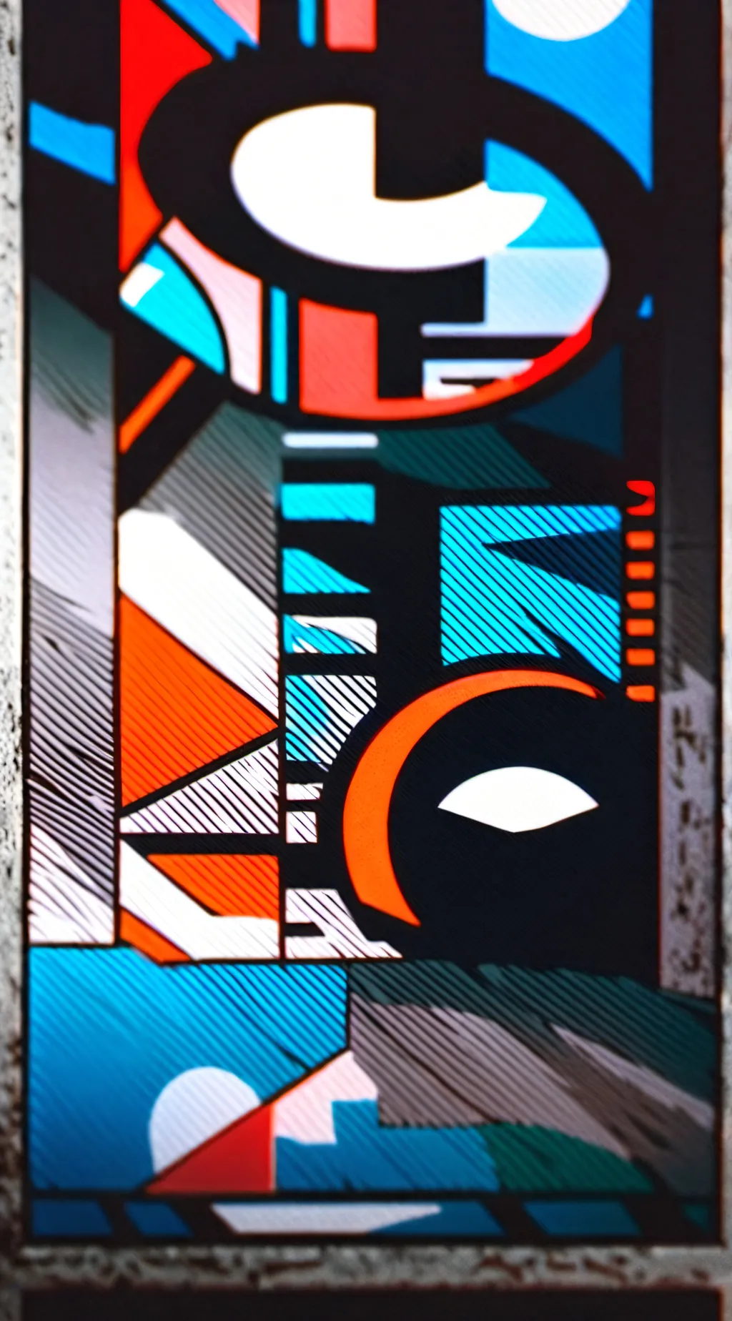 ai character: GITCHED CN background