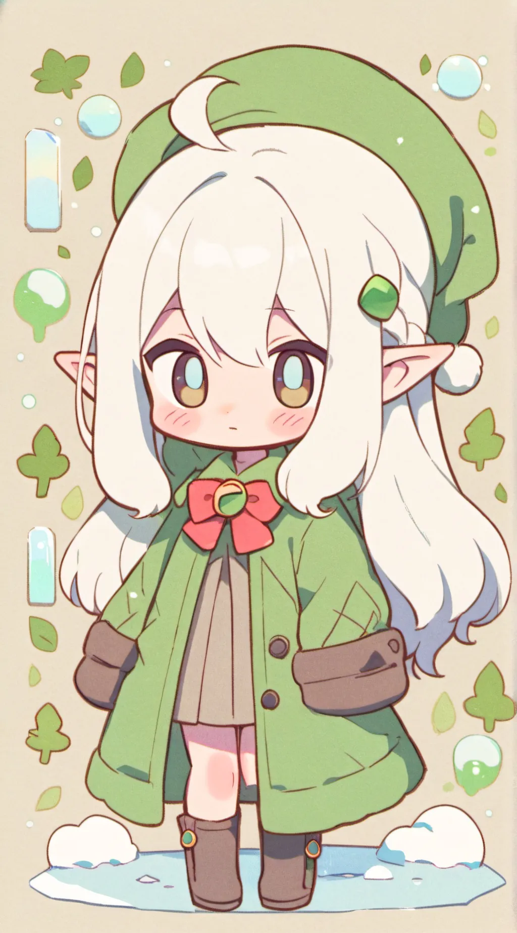 ai character: Winter ❄️ background