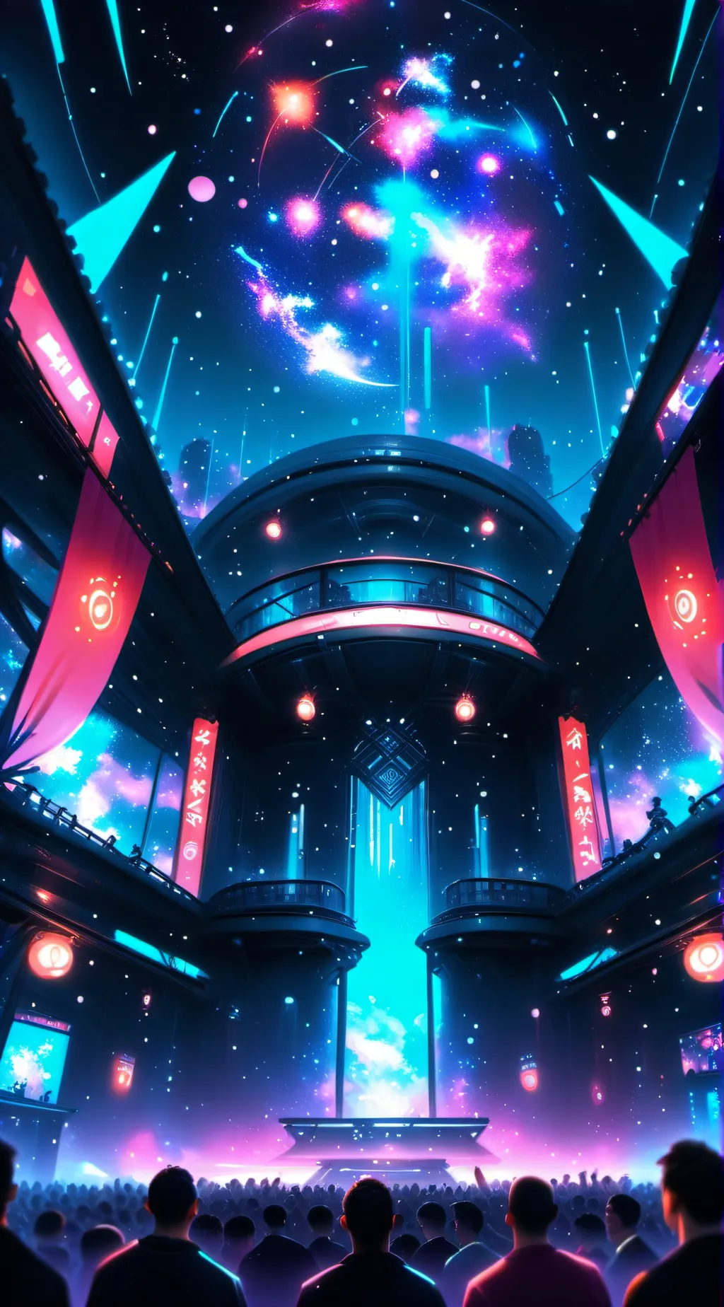 ai character: Hazbin nightclub  background