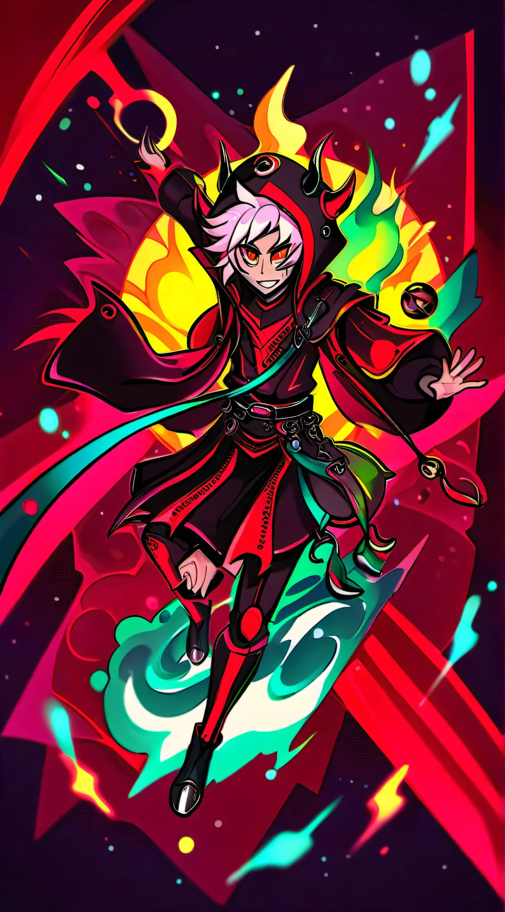 ai character: Alastor has a cone background