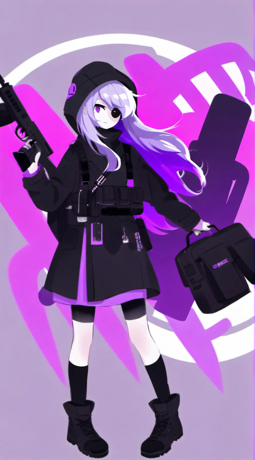 ai character: Uzi*but insane* background