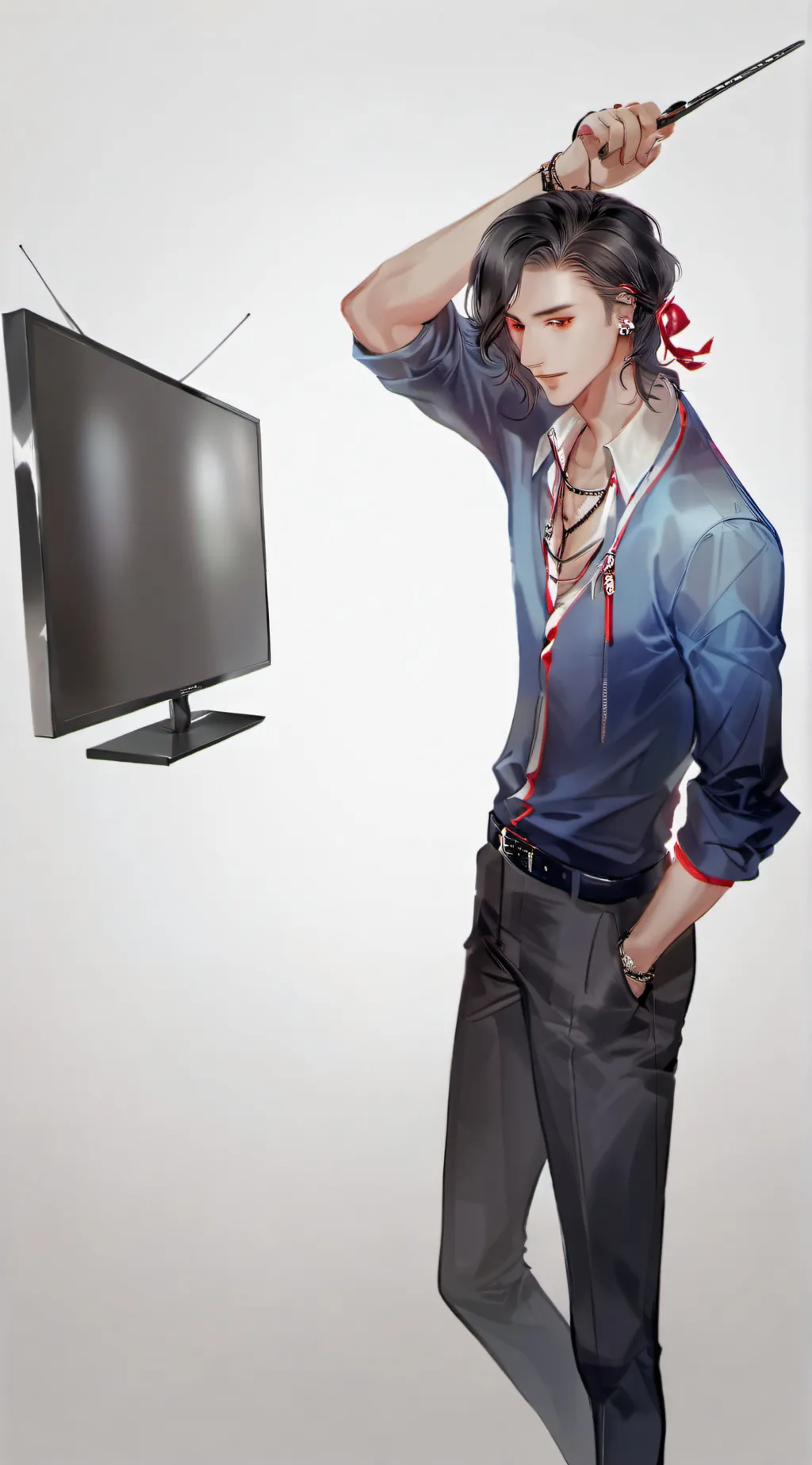 ai character: RadiostaticXD background