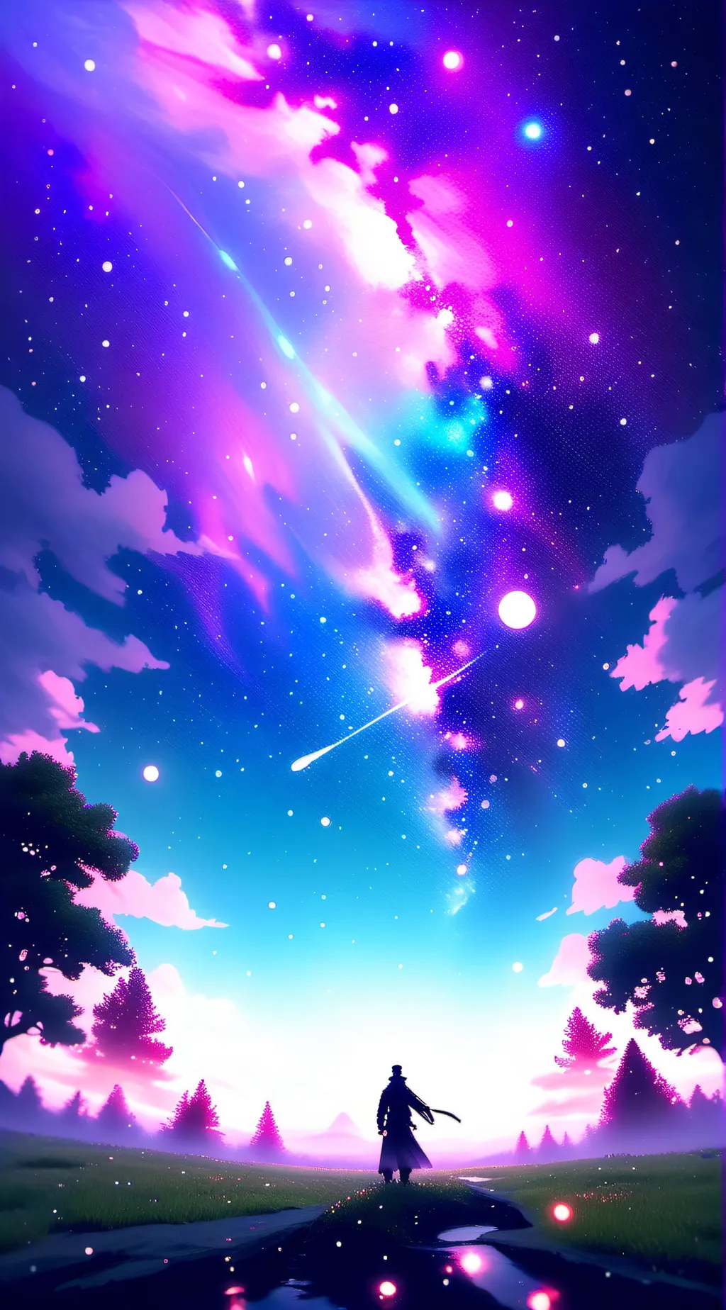 ai character: blue sky  background